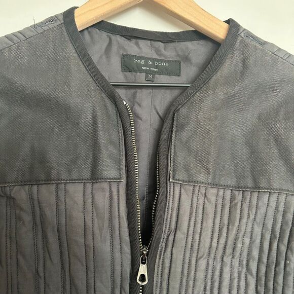 Rag & Bone Waxed Canvas Pocket Double 2-in-1 Parka Jacket w/ Fur Hood - Picture 13 of 16